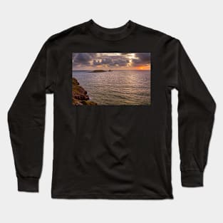 Worms Head, Rhossili Bay, Gower, Wales Long Sleeve T-Shirt